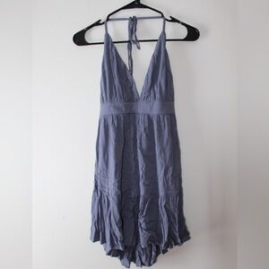 Blue/Gray Halter Dress